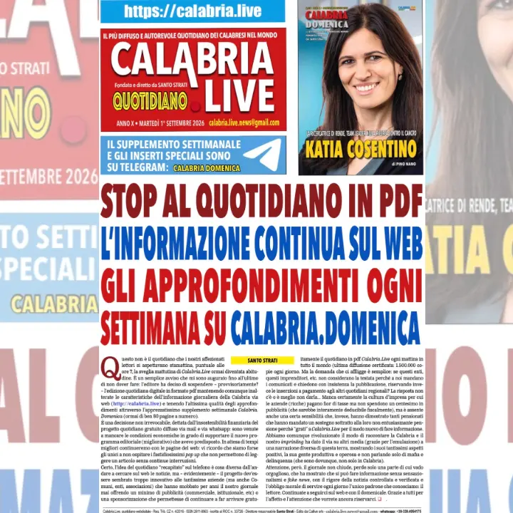 Calabria.Live chiude il quotidiano in pdf: il futuro del giornalismo è tutto da costruire\n