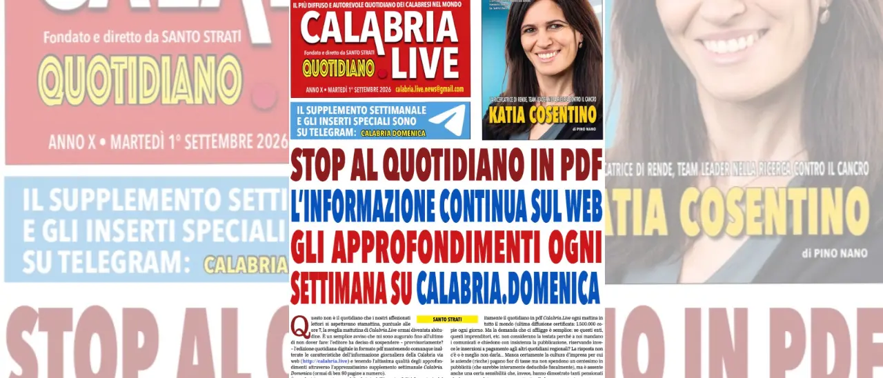 Calabria.Live chiude il quotidiano in pdf: il futuro del giornalismo è tutto da costruire\n