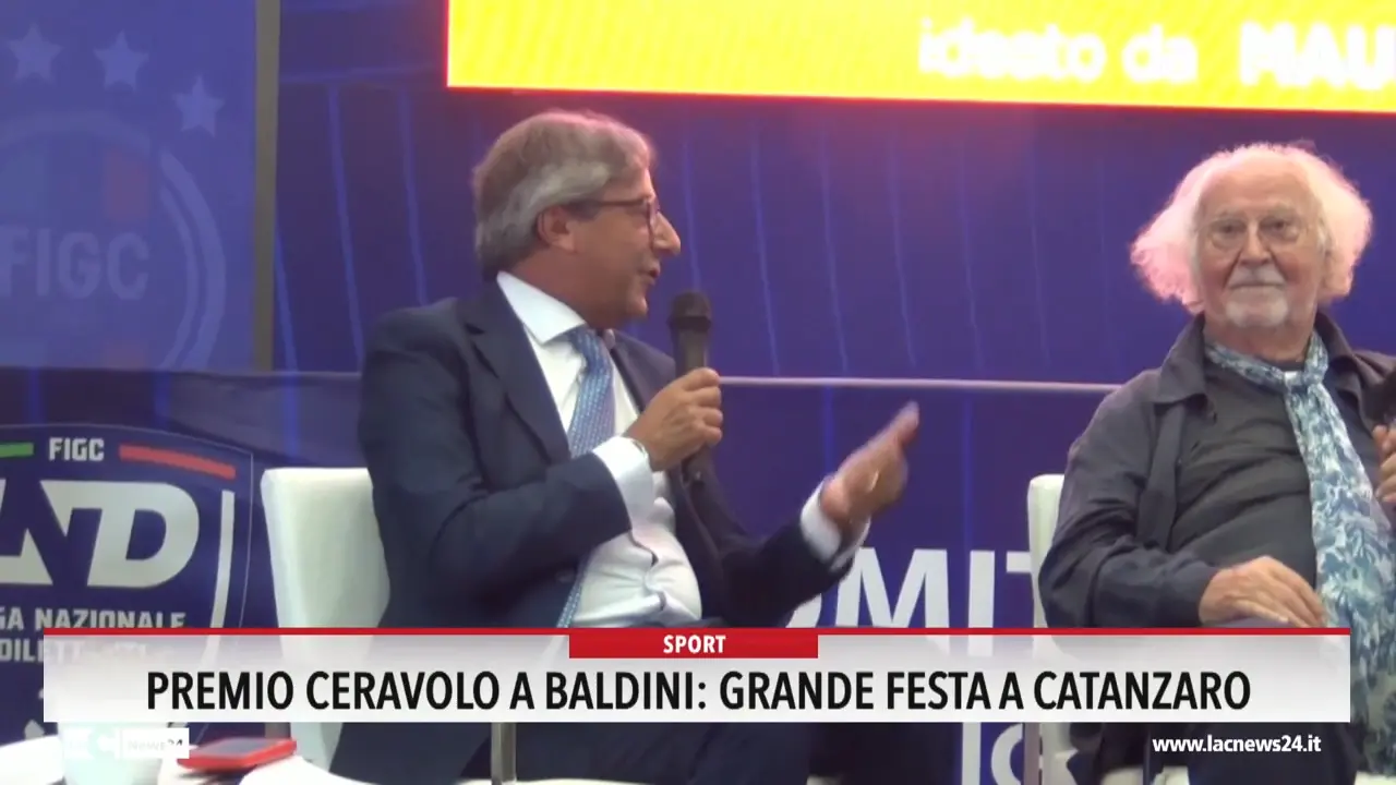 Premio Ceravolo a Baldini: grande festa a Catanzaro