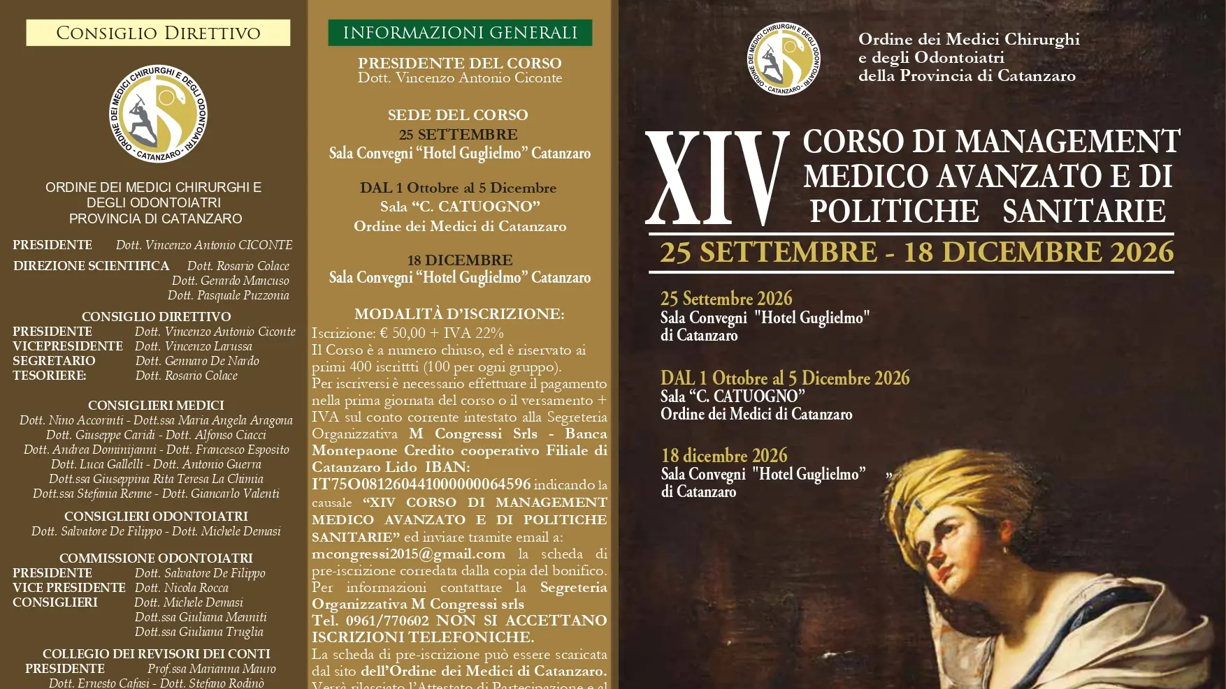 Al via la XIV edizione del Corso di Management Medico Avanzato e di Politiche Sanitarie a Catanzaro\n