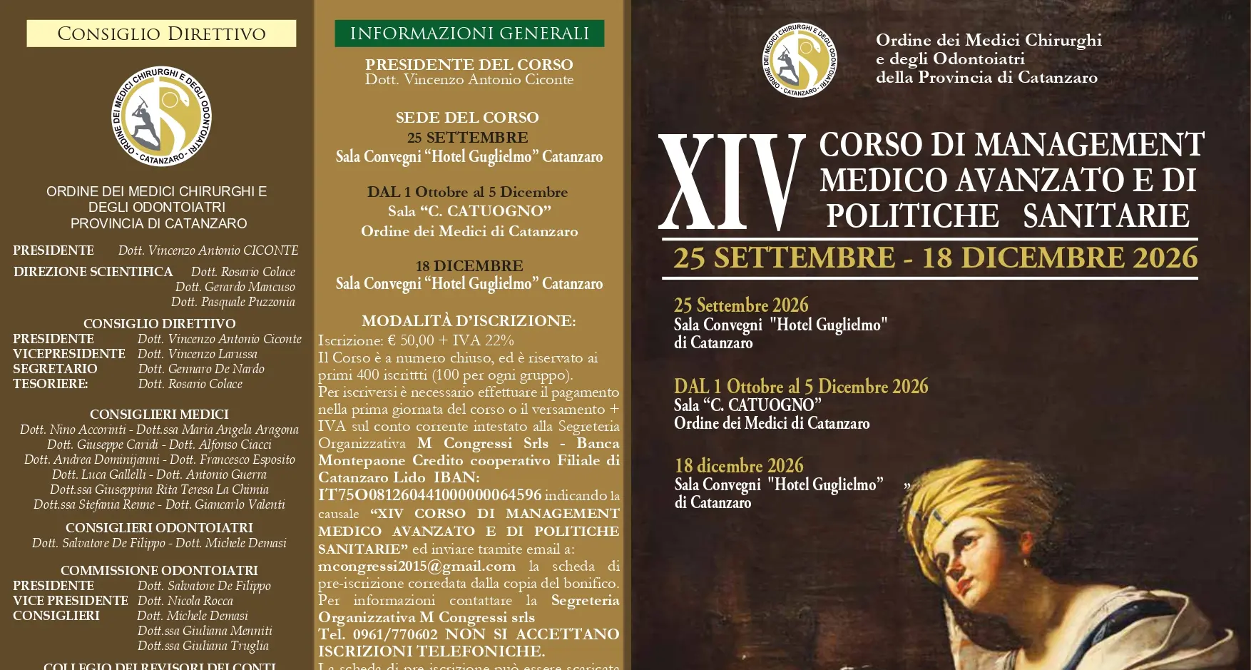 Al via la XIV edizione del Corso di Management Medico Avanzato e di Politiche Sanitarie a Catanzaro\n