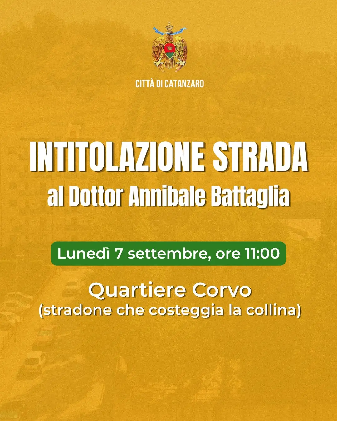 Lo stradone del Corvo sarà intitolato al Dottor Annibale Battaglia: lunedì 7 la cerimonia\n