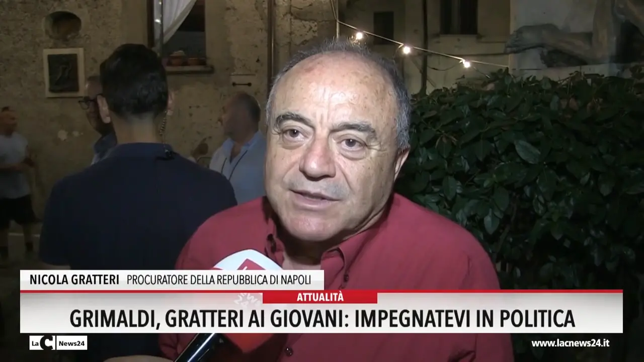Grimaldi, Gratteri ai giovani: «Impegnatevi in politica»