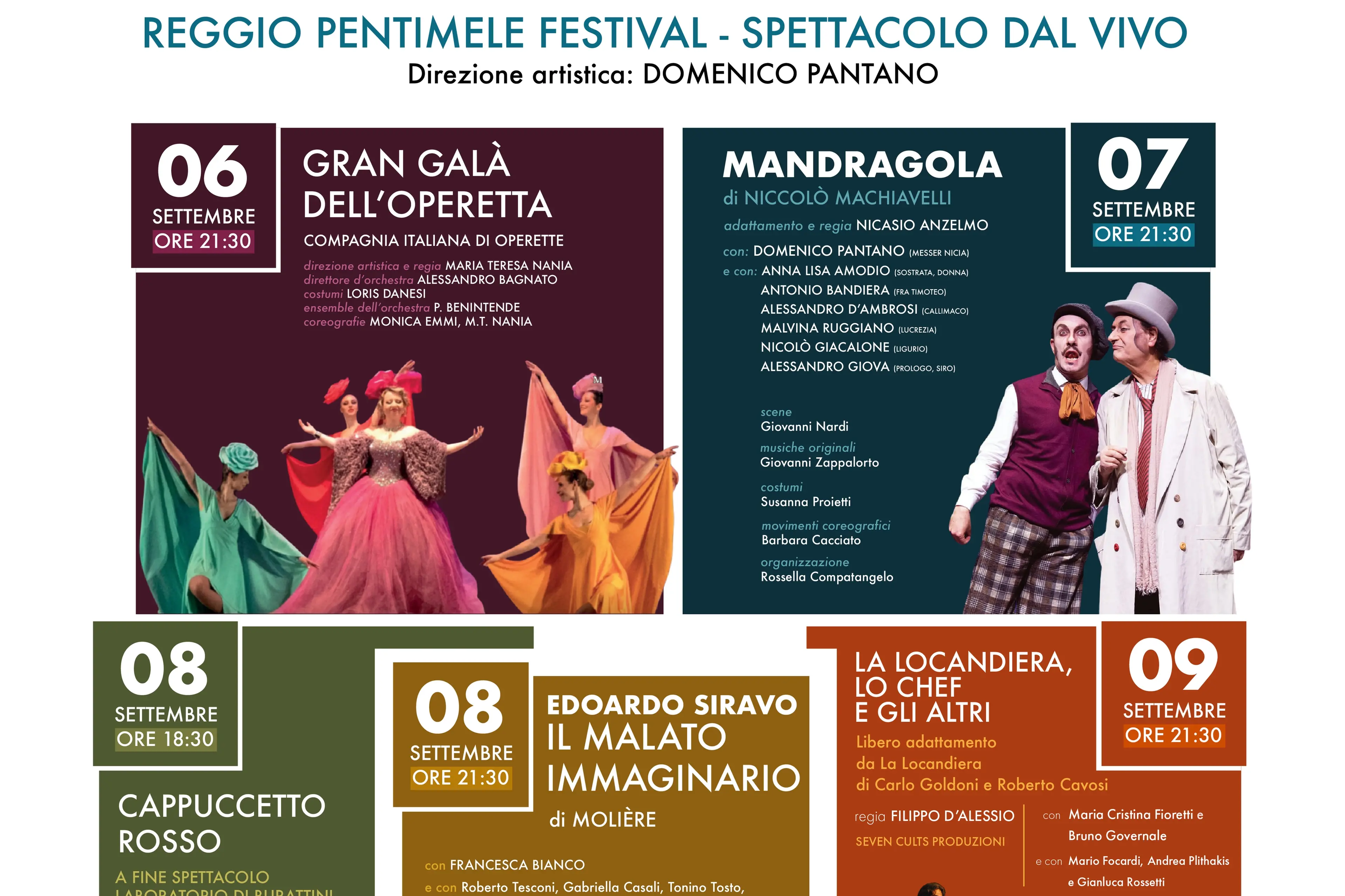 Reggio\u00A0si immerge nella magia del teatro: quattro giorni di spettacoli gratuiti tra grandi classici, operetta e burattini a Pentimele\n