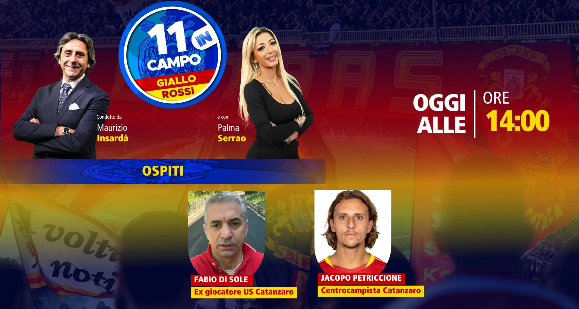 “11 in Campo GialloRossi”, Petriccione e l’ex Di Sole ospiti per parlare del Catanzaro\n