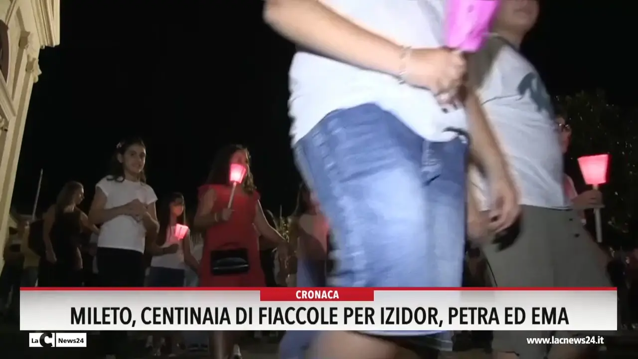 Mileto: centinaia di fiaccole per Izidor, Petra ed Ema