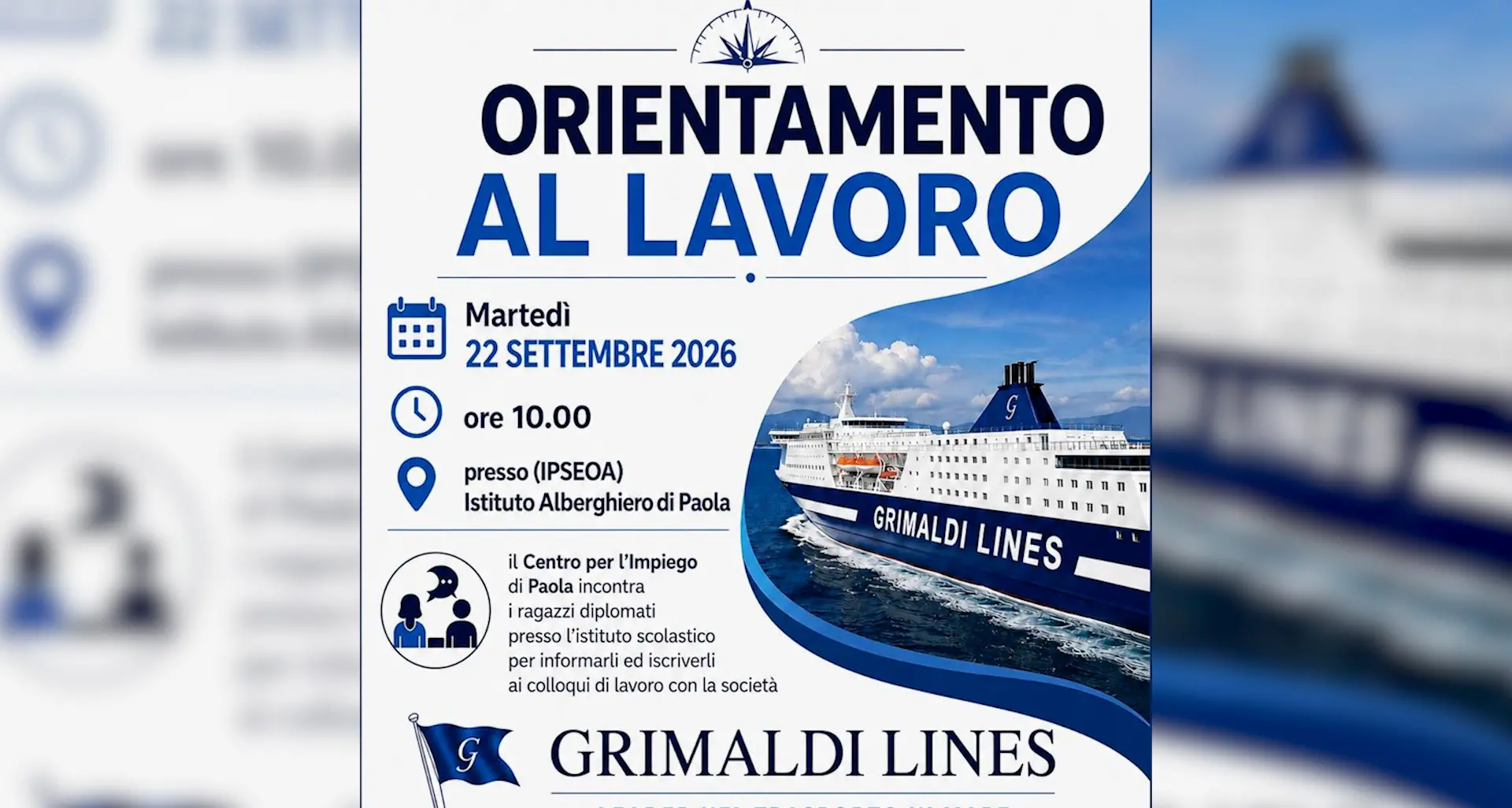 Grimaldi Lines cerca centinaia di operatori marittimi: doppio Job Day a Cosenza e Paola. Ecco chi assume\n
