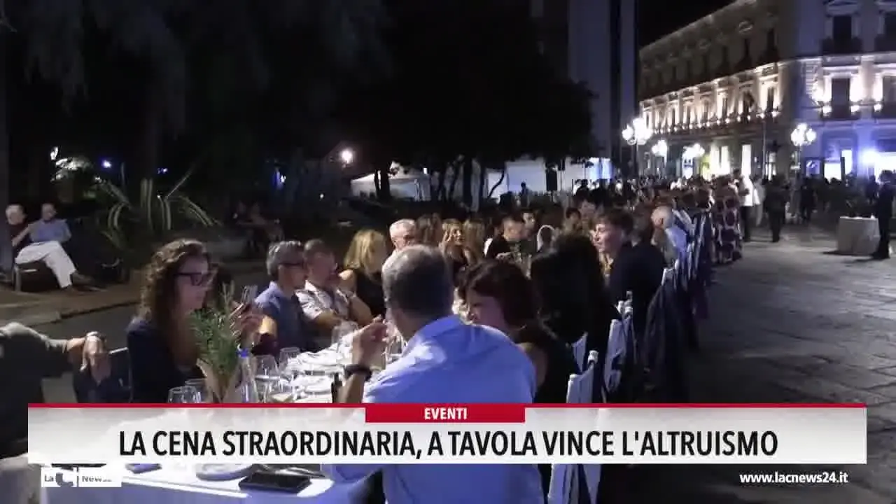 La Cena Straordinaria, a tavola vince l'altruismo