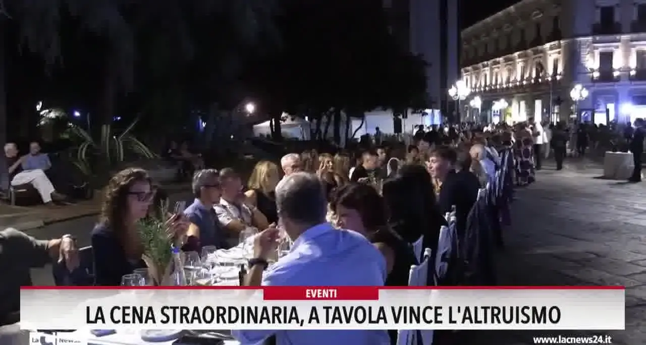 La Cena Straordinaria, a tavola vince l'altruismo