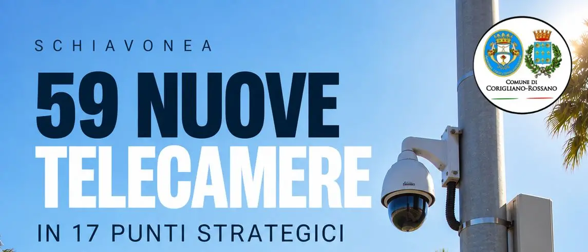 Corigliano Rossano, a Schiavonea\u00A0la nuova videosorveglianza: 59 telecamere in 17 punti strategici\n