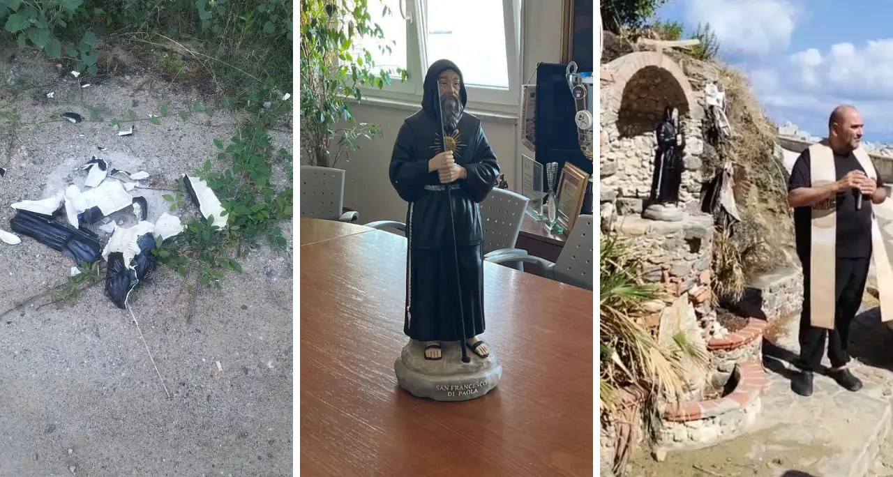 Pizzo, San Francesco torna a proteggere i pescatori della Seggiola: nuova statua da Paola dopo il doppio sfregio vandalico\n