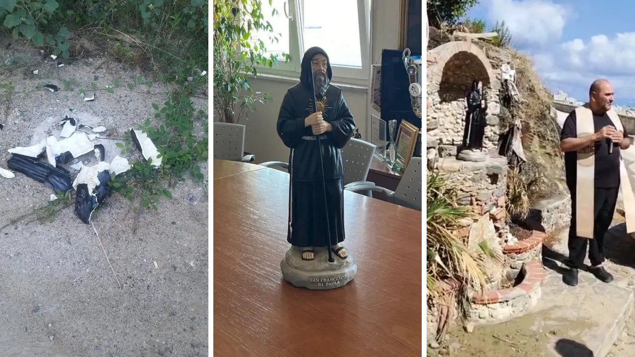 Pizzo, San Francesco torna a proteggere i pescatori della Seggiola: nuova statua da Paola dopo il doppio sfregio vandalico\n