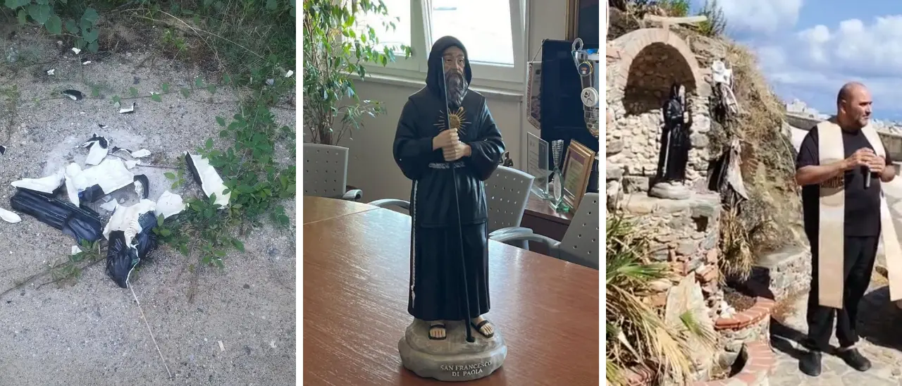 Pizzo, San Francesco torna a proteggere i pescatori della Seggiola: nuova statua da Paola dopo il doppio sfregio vandalico\n