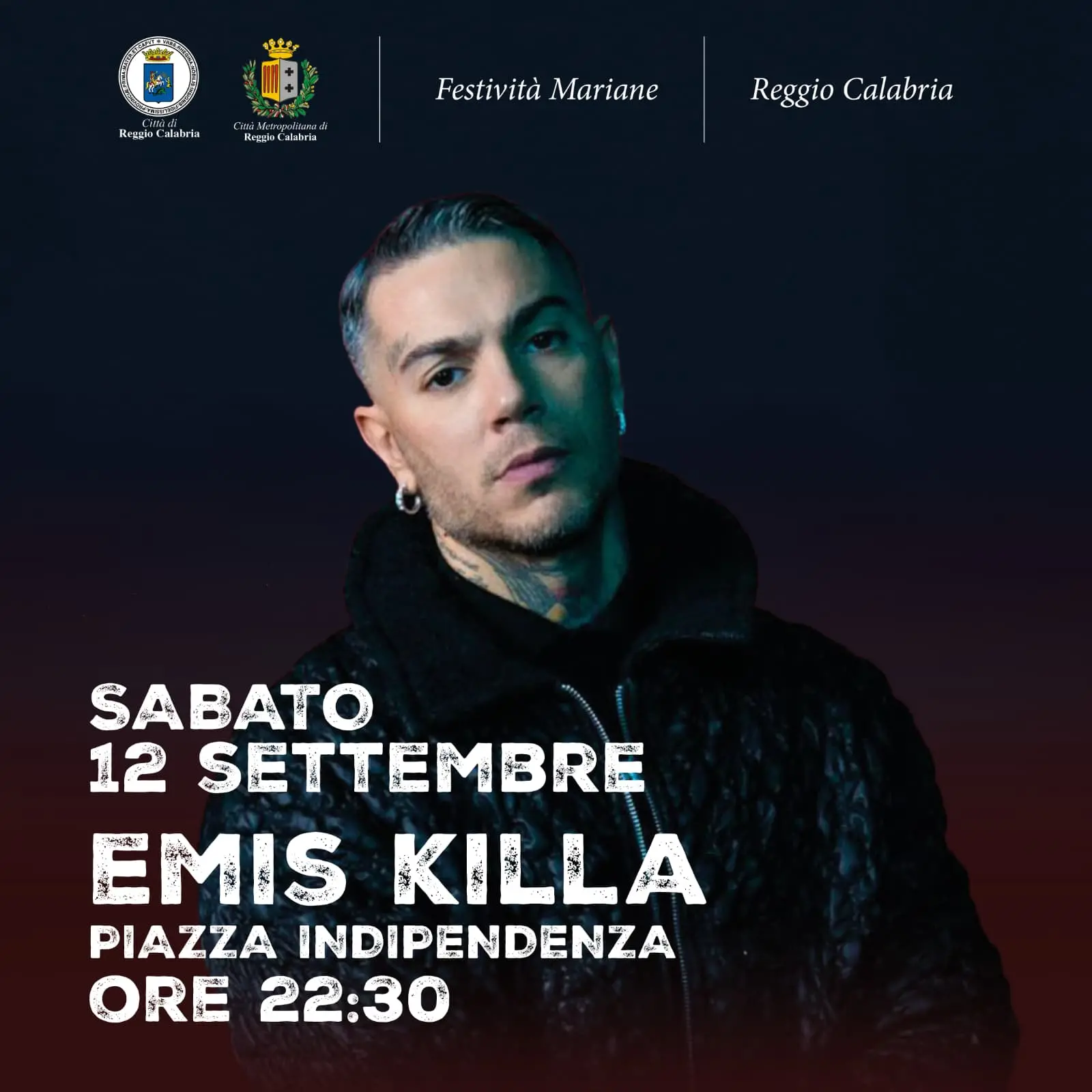 Feste Mariane, cambia l’artista del concerto di sabato sera: arriva Emis Killa\n