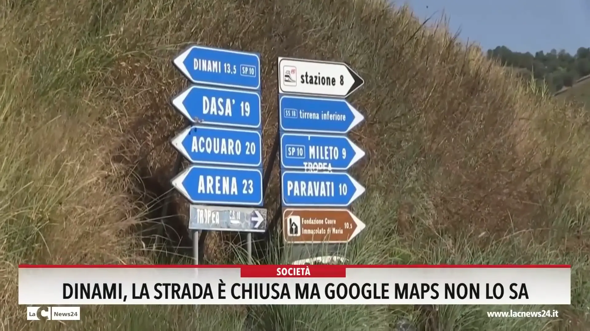 Dinami, la strada è chiusa ma Google Maps non lo sa