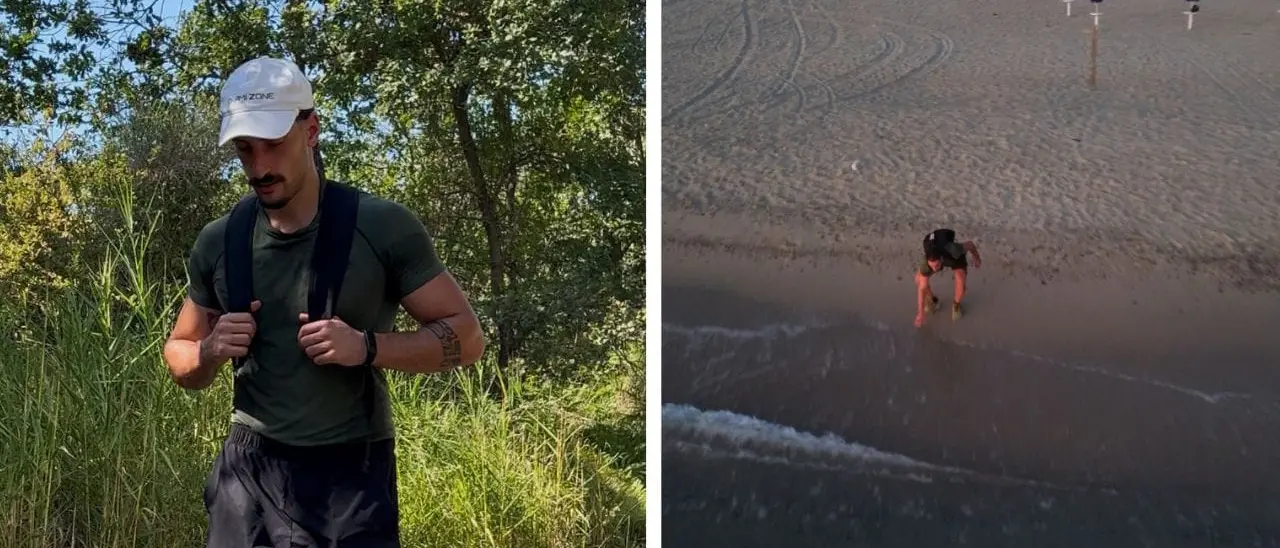 Da Soverato a Pizzo, 55 chilometri\u00A0in un giorno per\u00A0l'impresa estrema\u00A0di Gianluca Mollo: «Che bello, ma è stata dura»\n