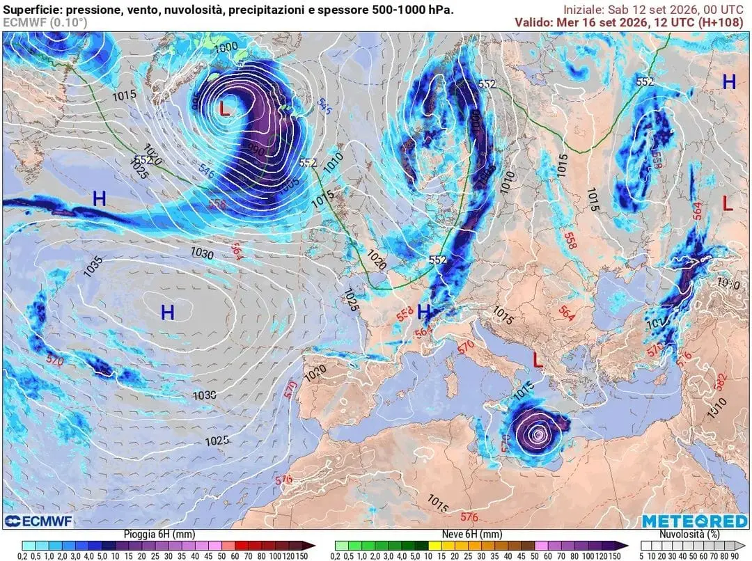 In Calabria dopo il caldo estremo torna la paura: ciclone mediterraneo in arrivo nello Jonio, ecco cosa ci aspetta