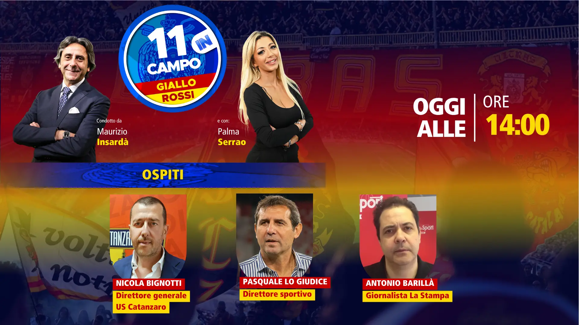 “11 in Campo GialloRossi”, il dg del Catanzaro Bignotti tra gli ospiti\u00A0della nuova puntata\n
