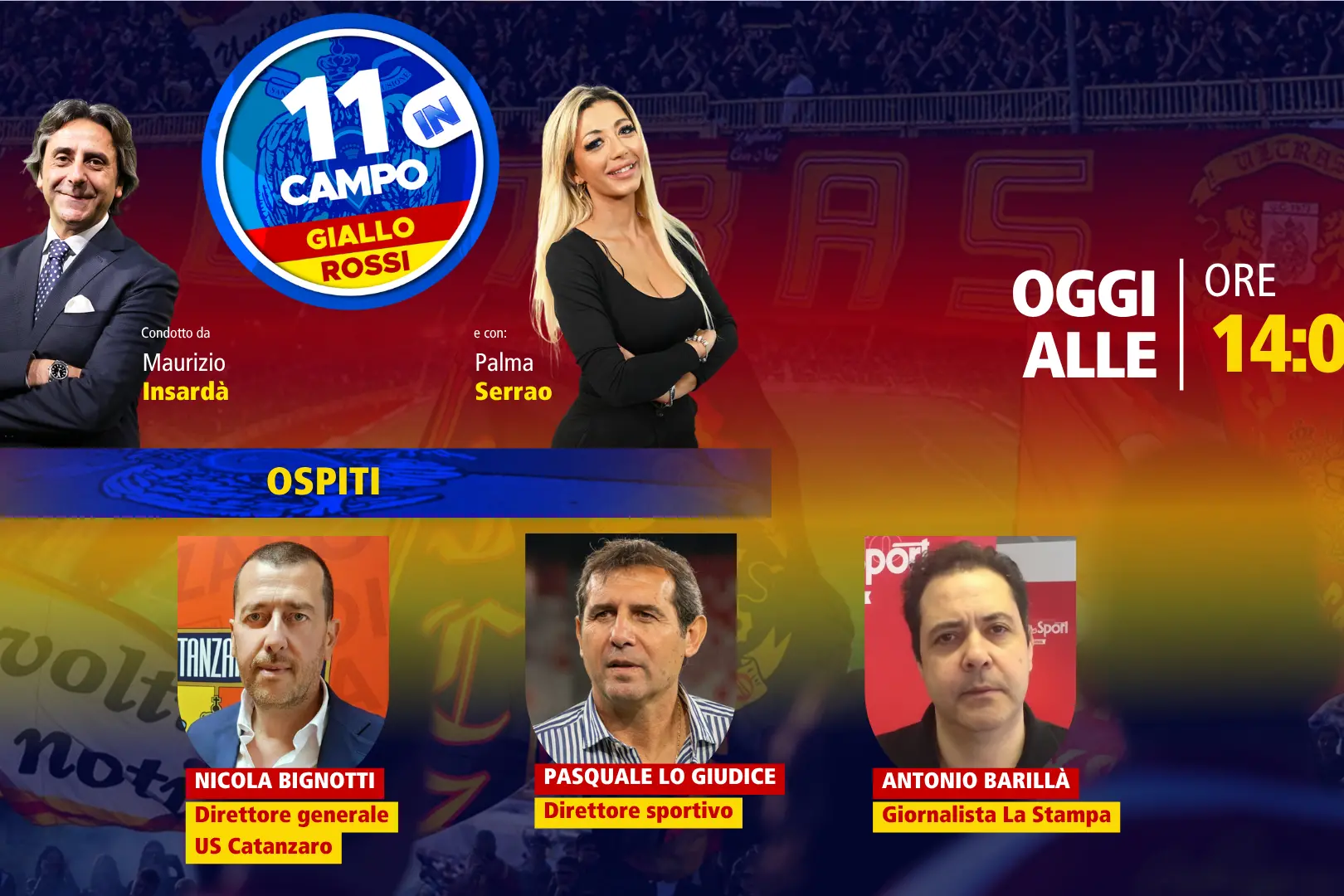 “11 in Campo GialloRossi”, il dg del Catanzaro Bignotti tra gli ospiti\u00A0della nuova puntata\n