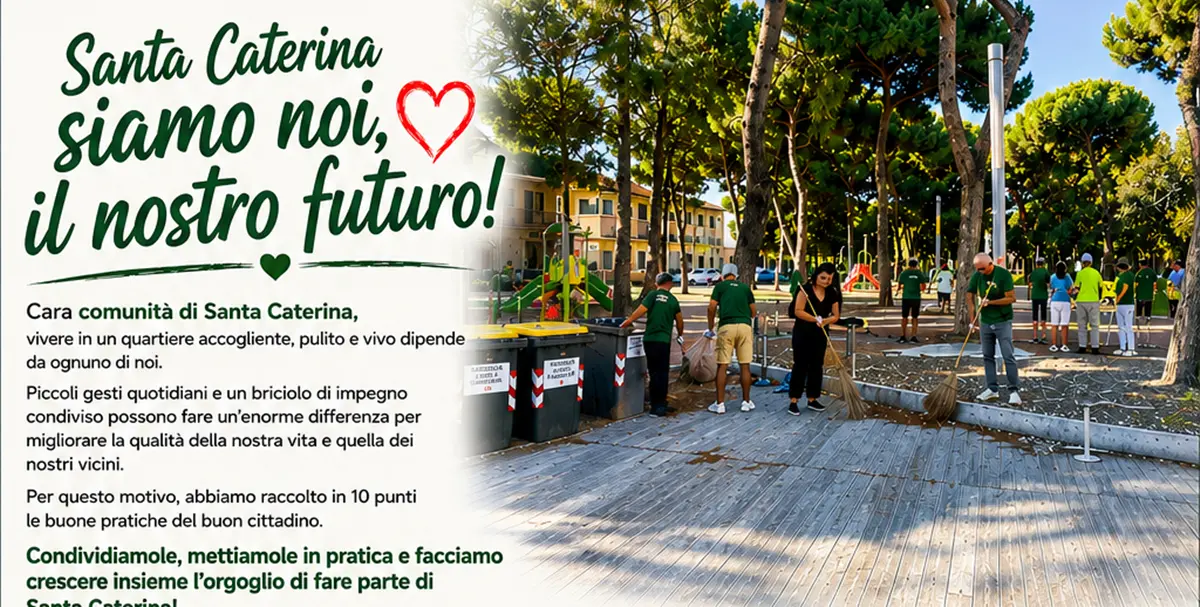 Il comitato Santa Caterina e le\u00A0dieci regole per vivere meglio: «Un piccolo gesto fa grande un quartiere»\n