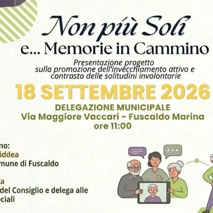 Fuscaldo, un progetto contro la solitudine degli anziani: attivo anche il servizio telecompagni\n
