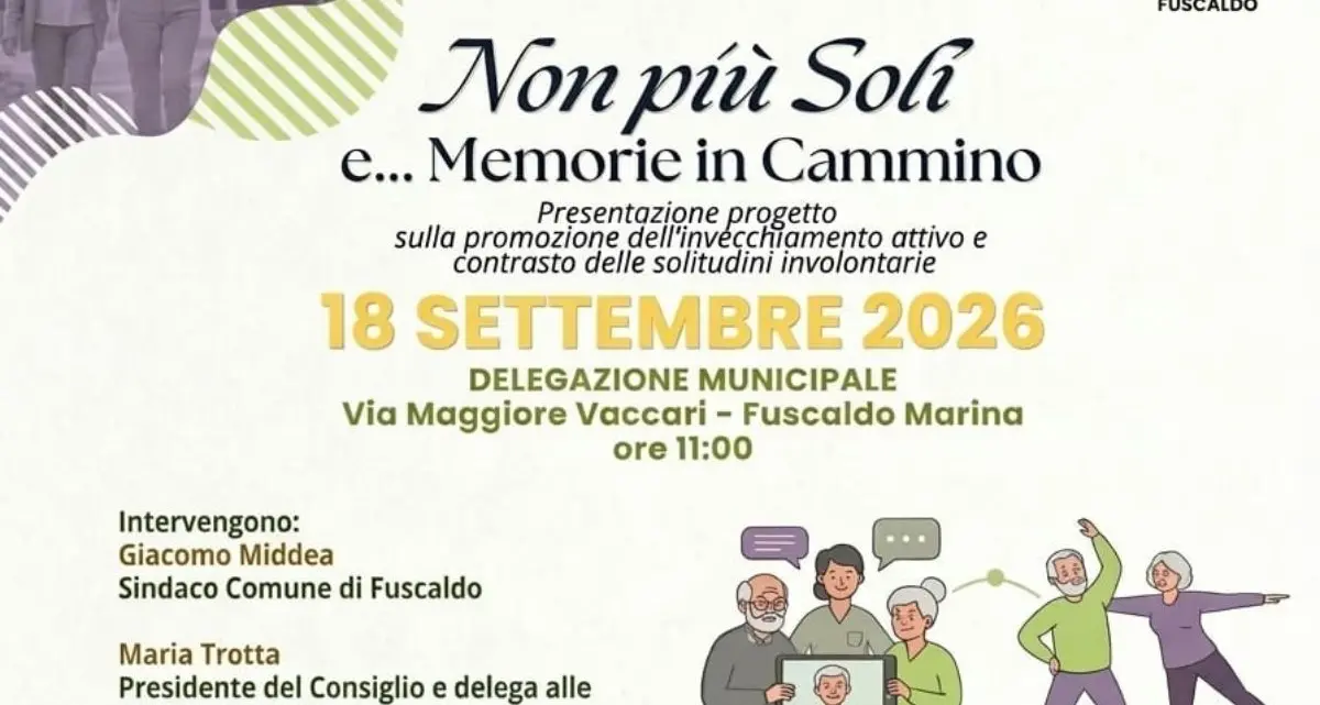 Fuscaldo, un progetto contro la solitudine degli anziani: attivo anche il servizio telecompagni\n