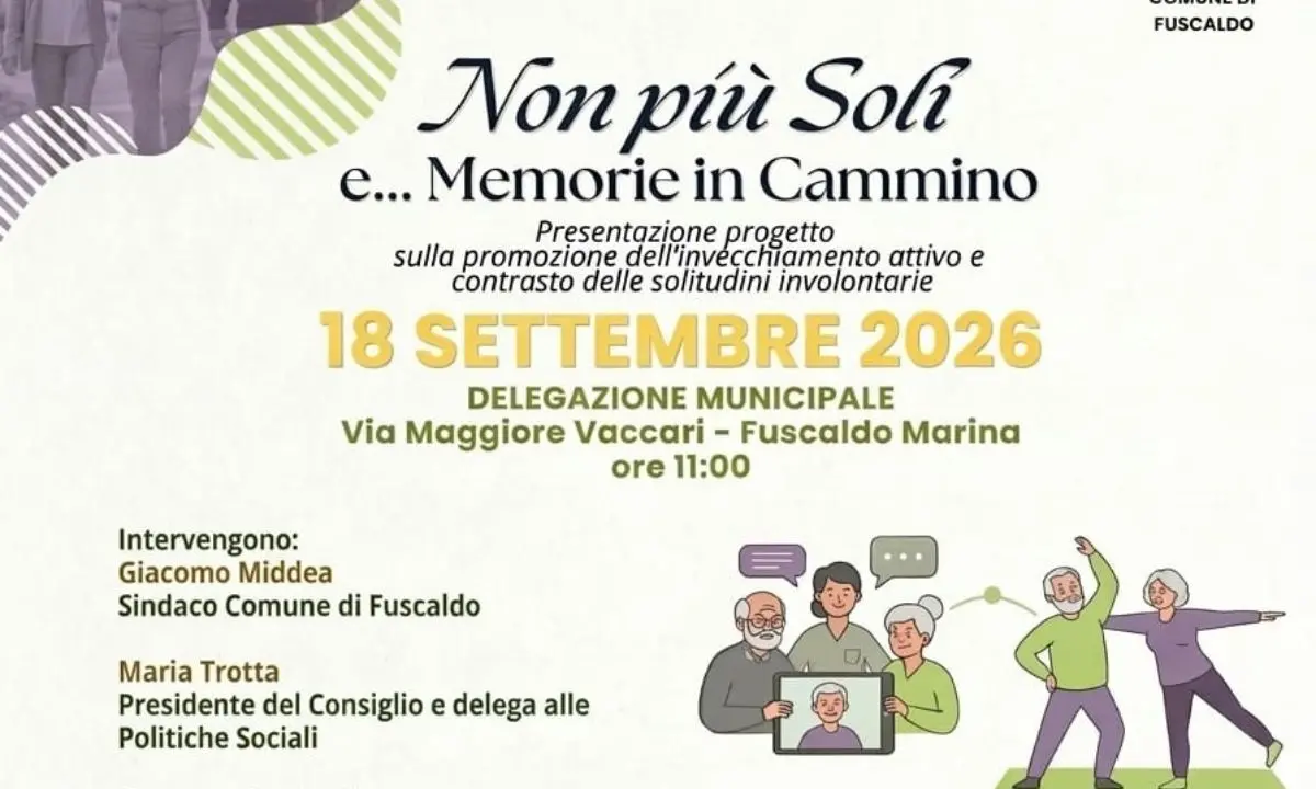 Fuscaldo, un progetto contro la solitudine degli anziani: attivo anche il servizio telecompagni\n