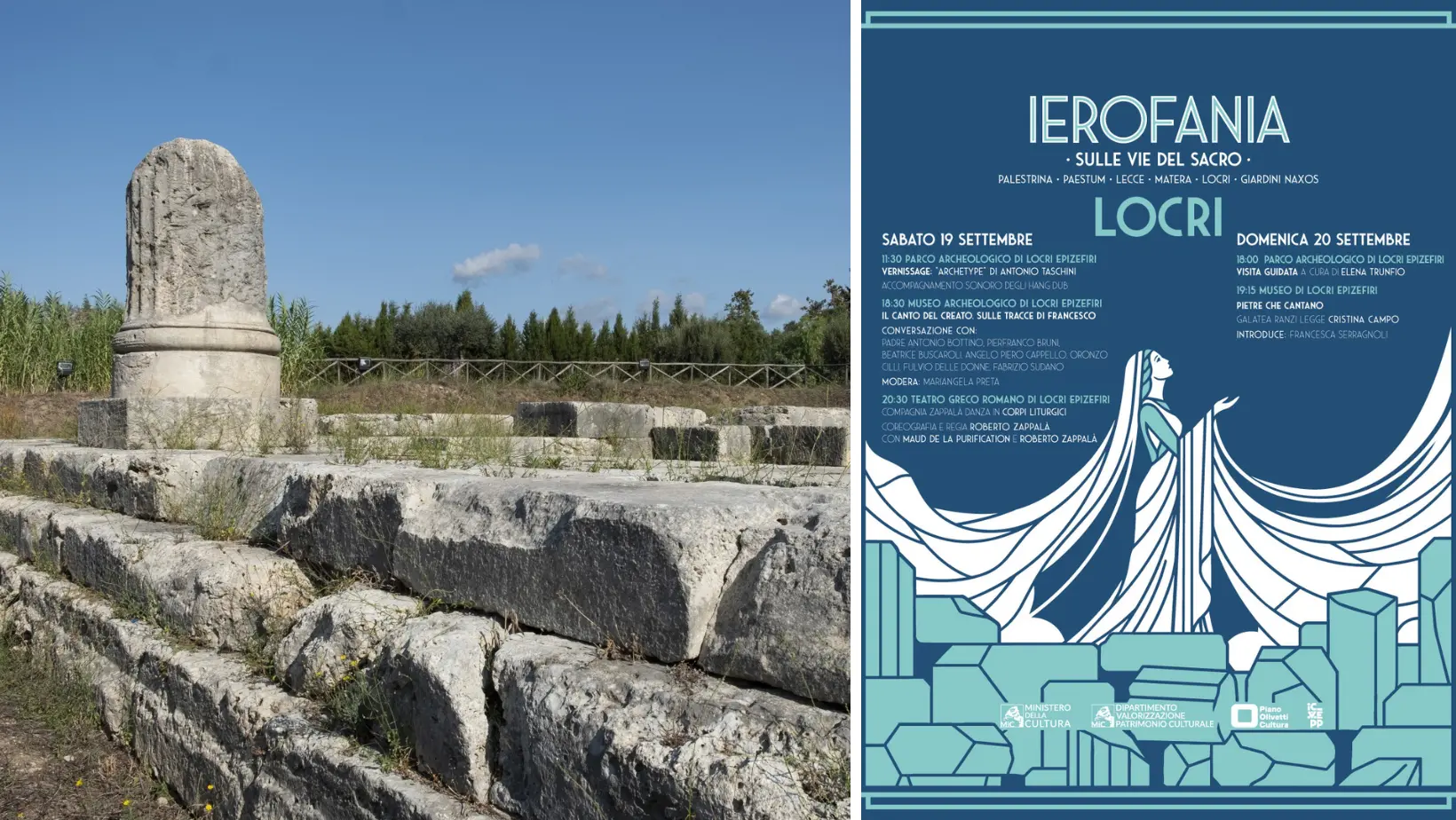 Al Museo e Parco archeologico di Locri la due giorni di incontri e spettacoli “Ierofania - Sulle vie del Sacro”\n