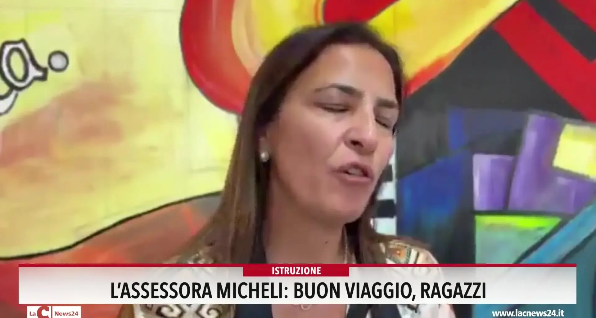 L'assessora Micheli, buon viaggio, ragazzi