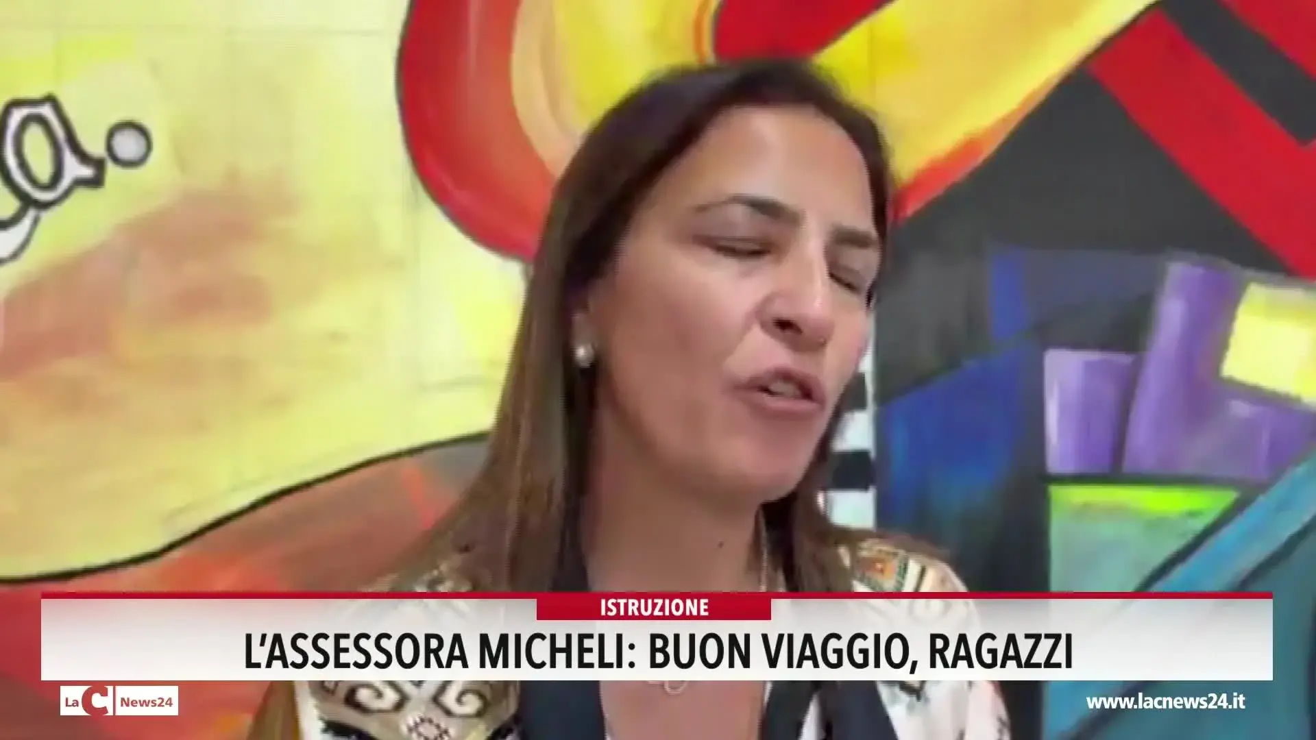 L'assessora Micheli, buon viaggio, ragazzi