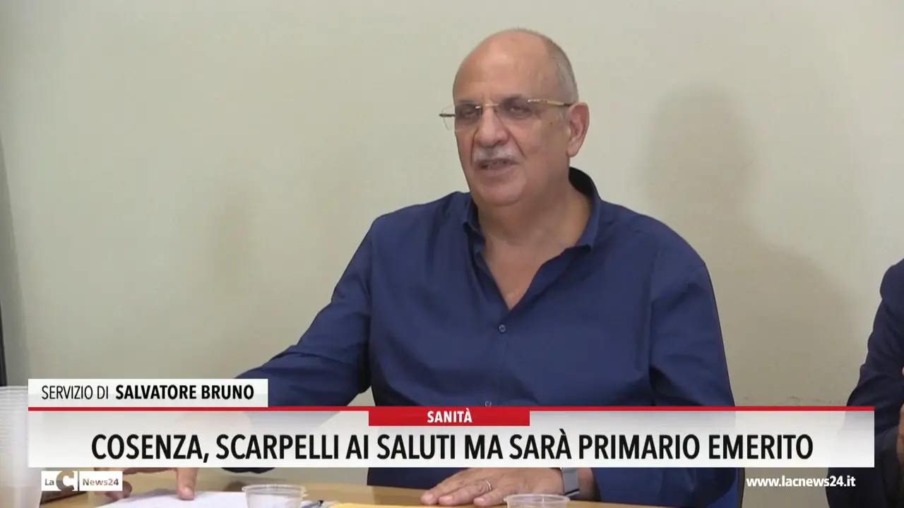 Cosenza, Scarpelli ai saluti ma sara primario emerito
