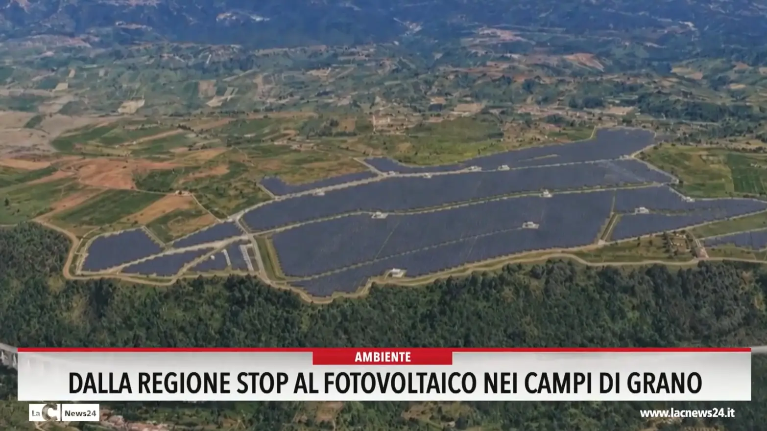 Dalla Regione stop al fotovoltaico nei campi di grano