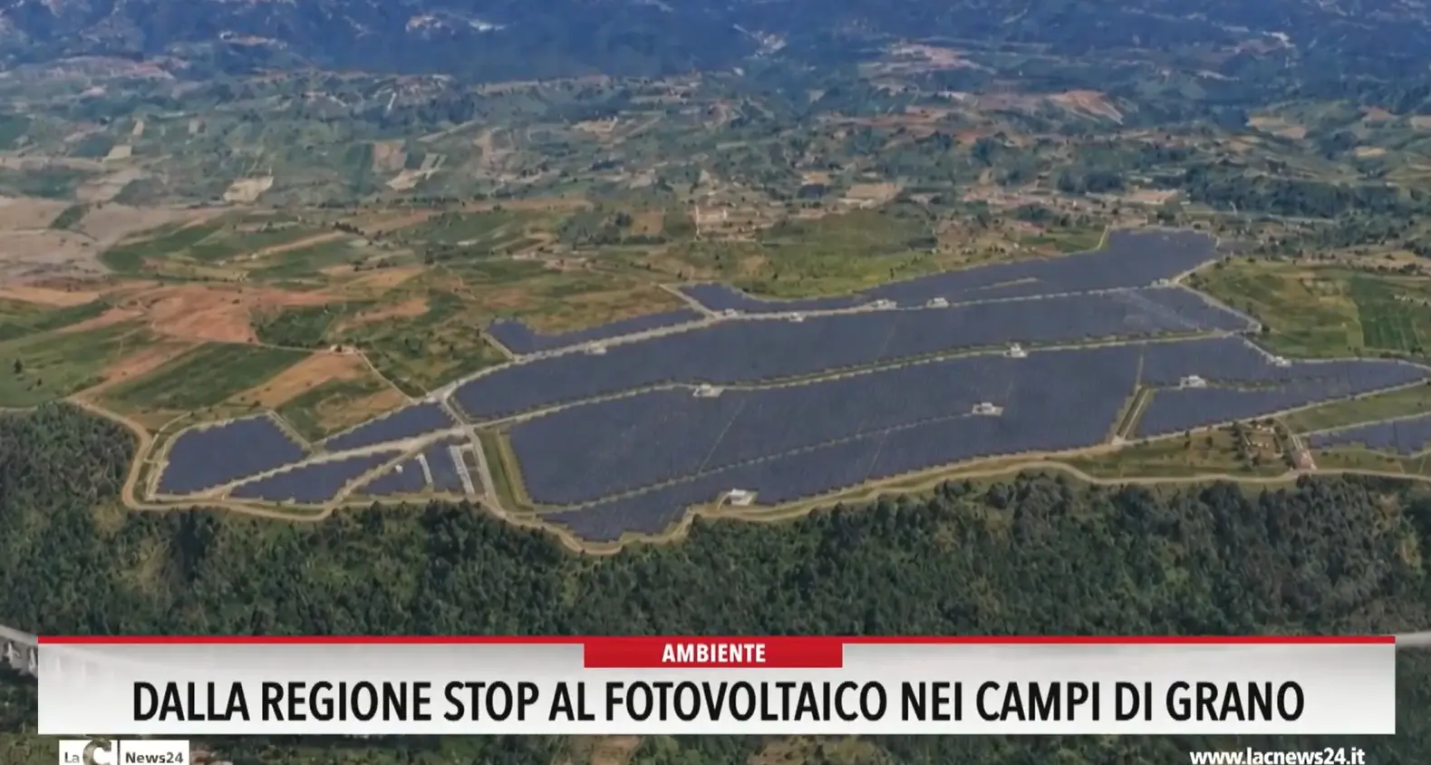 Dalla Regione stop al fotovoltaico nei campi di grano