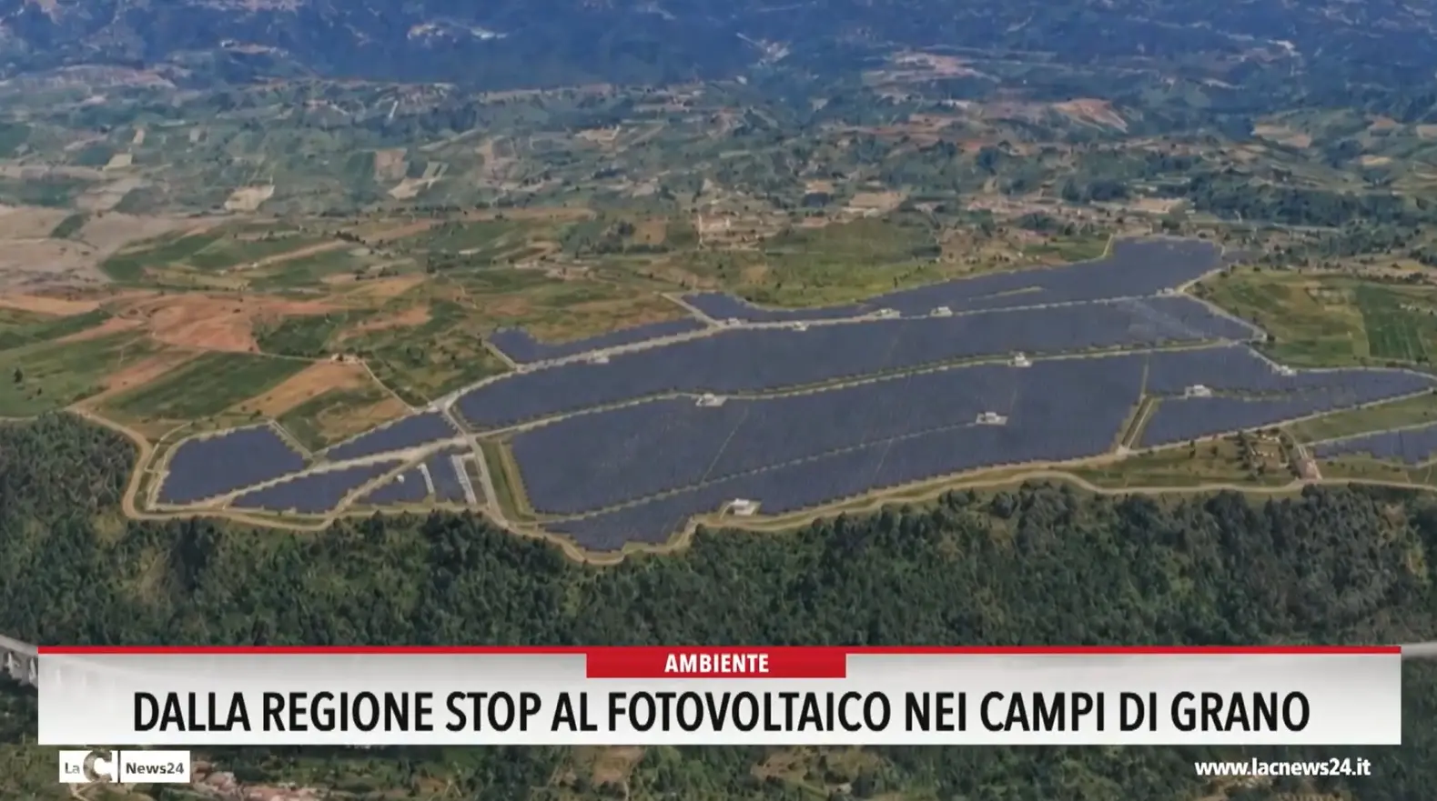 Dalla Regione stop al fotovoltaico nei campi di grano