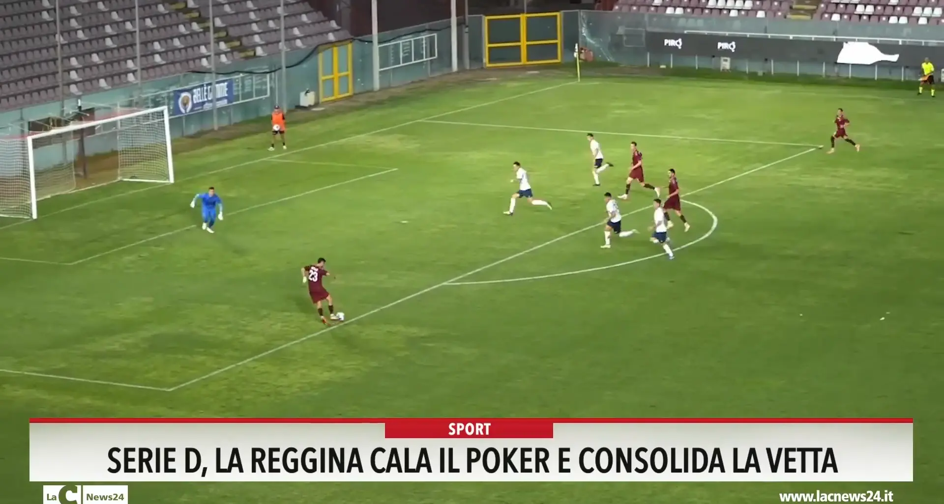 Serie D, la Reggina cala il poker e consolida la vetta