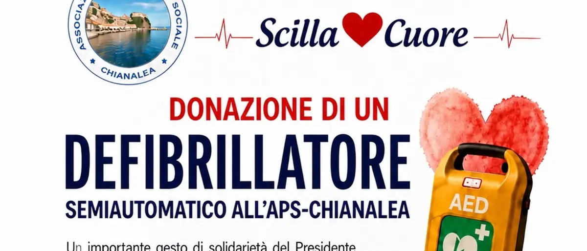 Un defibrillatore semiautomatico per\u00A0l'associazione di Promozione Sociale del borgo marinaro di Chianalea di Scilla\n