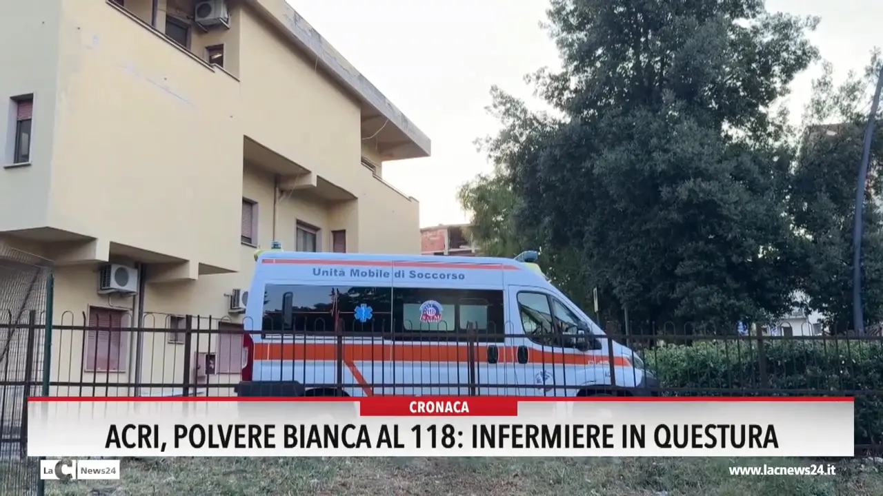 Acri, polvere bianca al 118: infermiere in questura