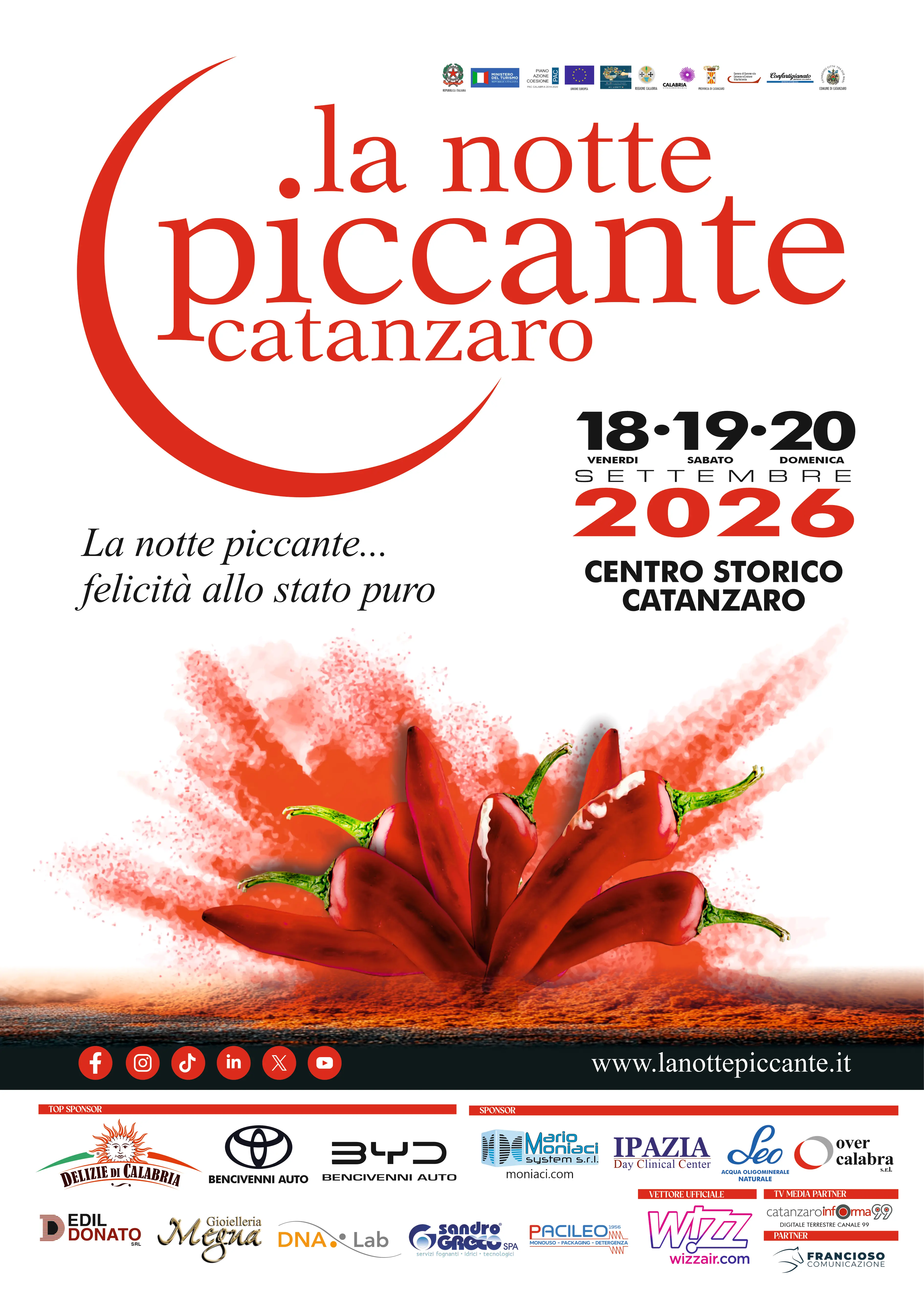 Catanzaro è pronta alla Notte Piccante 2026:\u00A0IL PROGRAMMA\u00A0\n