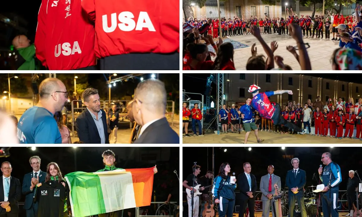 Corigliano-Rossano, la notte delle sedici bandiere apre gli Europei di taekwondo ITF\n