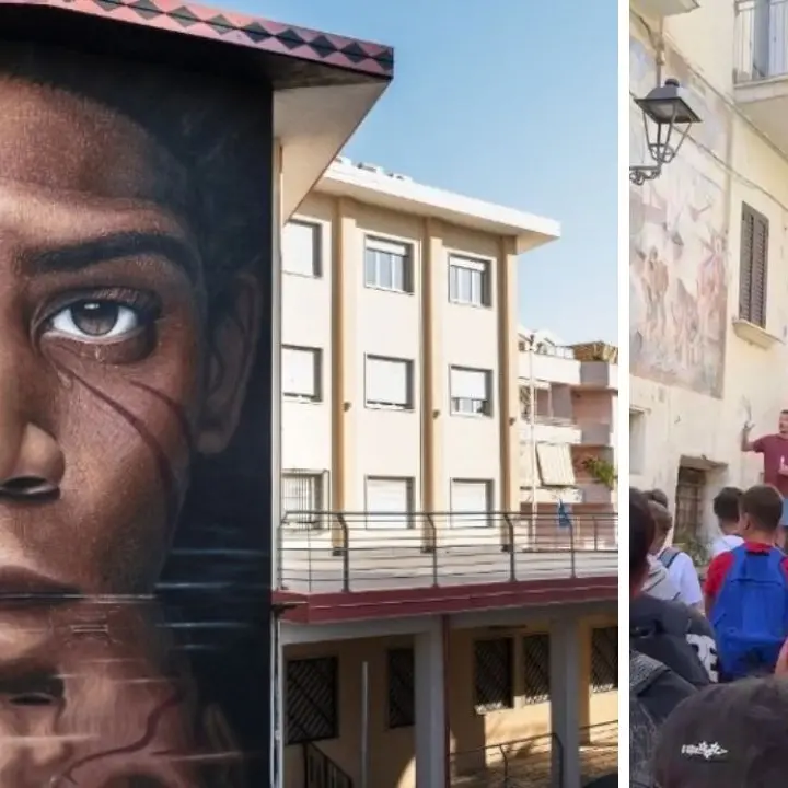 La scuola con il naso all'insù, una mattina tra i murales di Diamante: la città diventa un’aula a cielo aperto\n