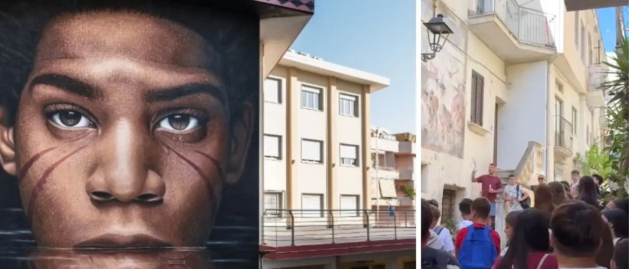 La scuola con il naso all'insù, una mattina tra i murales di Diamante: la città diventa un’aula a cielo aperto\n