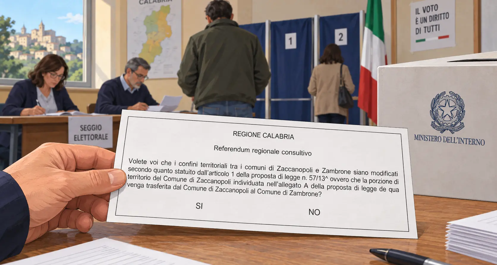 Modifica dei confini tra Zaccanopoli e Zambrone, un referendum (da 40mila euro) per 13 famiglie: al voto il 29 novembre\n