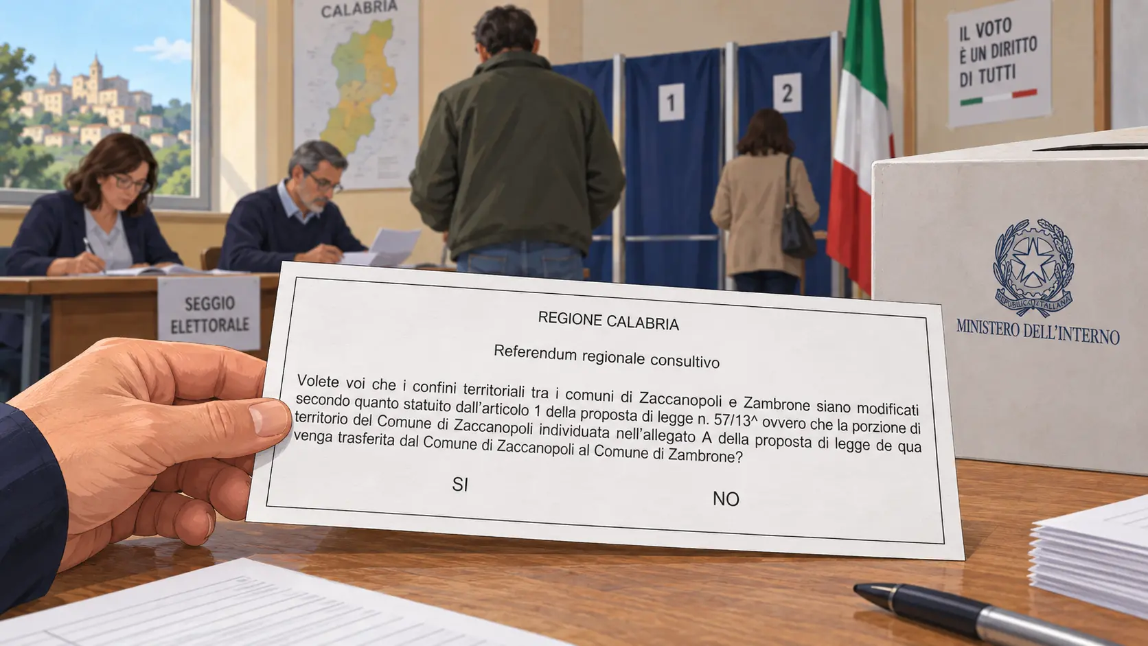 Modifica dei confini tra Zaccanopoli e Zambrone, un referendum (da 40mila euro) per 13 famiglie: al voto il 29 novembre\n