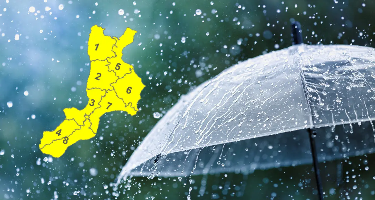 Maltempo, allerta gialla nel Vibonese per la giornata di\u00A0domenica: attesi possibili temporali anche intensi\n