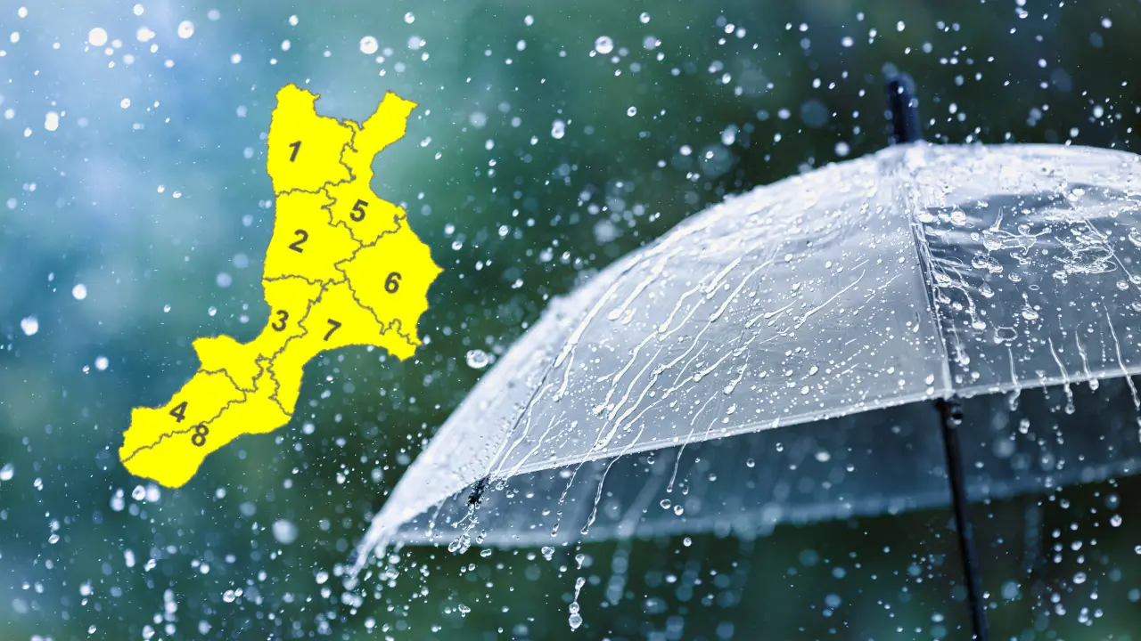 Maltempo, allerta gialla nel Vibonese per la giornata di\u00A0domenica: attesi possibili temporali anche intensi\n