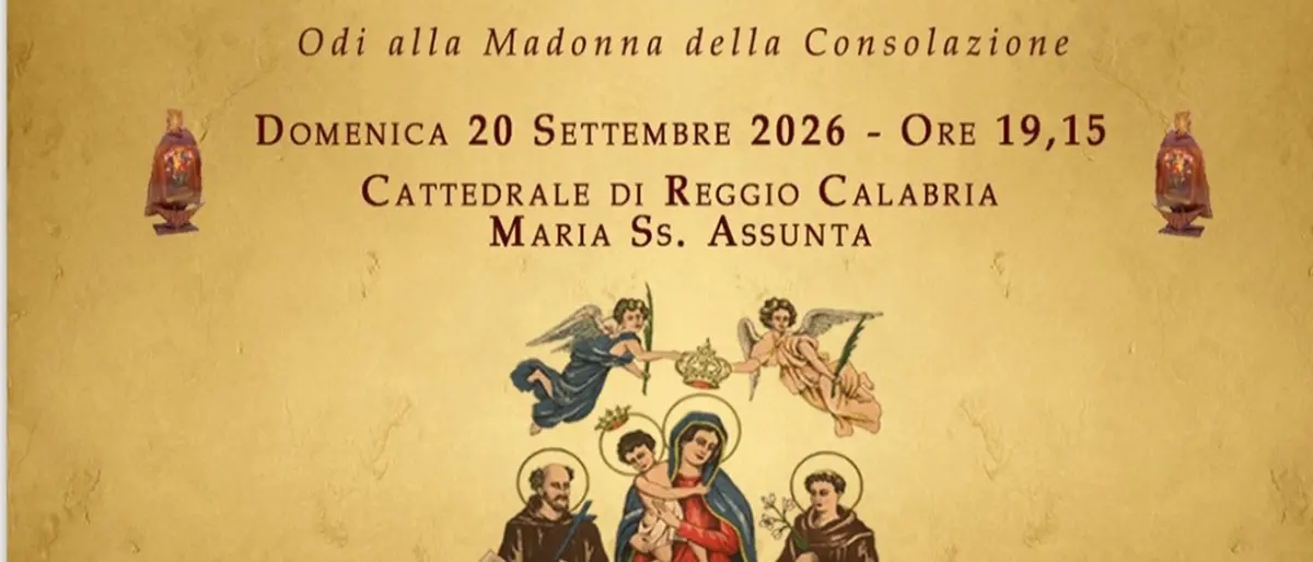 Al Duomo di Reggio le odi alla Madonna della Consolazione, messaggera di Pace nel mondo\n