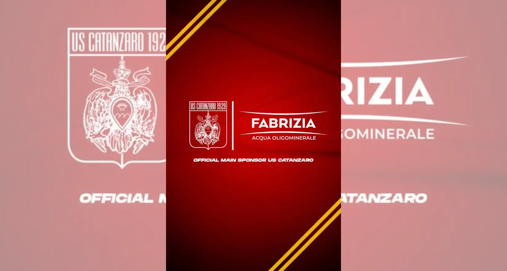 Acqua Fabrizia nuovo main sponsor del Catanzaro: il logo sulle maglie da gioco\n