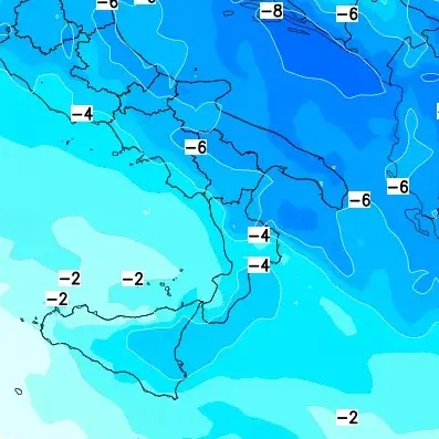 In Calabria ultimi temporali, poi il freddo dai Balcani: in Sila e Aspromonte temperature vicine allo zero\n