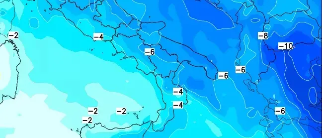 In Calabria ultimi temporali, poi il freddo dai Balcani: in Sila e Aspromonte temperature vicine allo zero\n