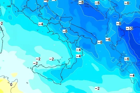 In Calabria ultimi temporali, poi il freddo dai Balcani: in Sila e Aspromonte temperature vicine allo zero\n